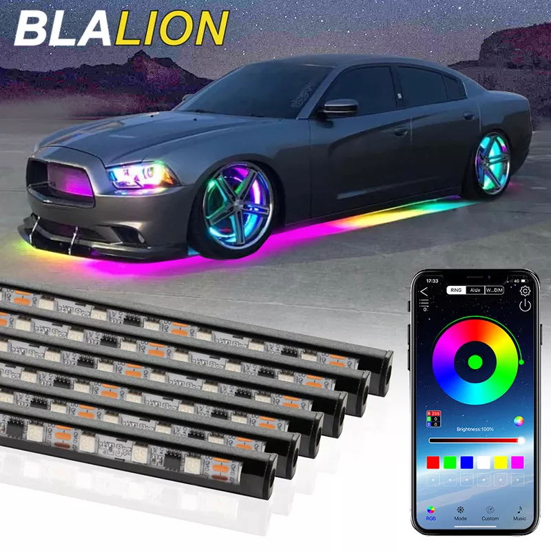 Rgb Hub Sync - SEAMETAL 車柔軟なアンダーグローストリップライト LED アンダーボディリモートアプリ制御 RGB ネオンライト雰囲気ランプ自動装飾用