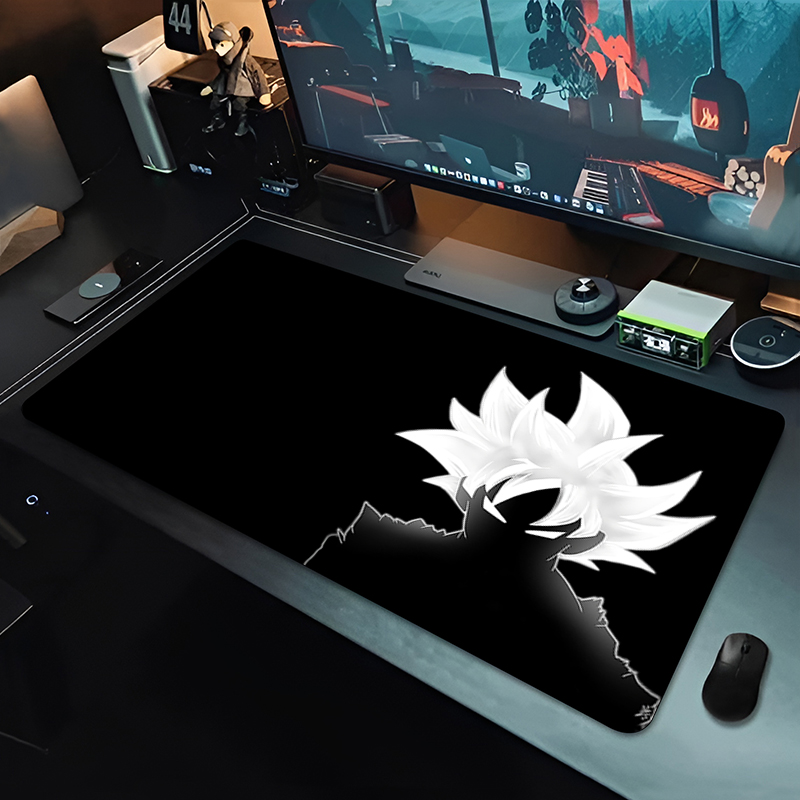 Gaming Accessories For Desk - DBZ ブラックアニメマウスパッドドラゴンボール大型 PC コンピュータデスクマット抗摩耗ゲーミングマウスパッドキーボードゲーマーアクセサリーテーブルパッド