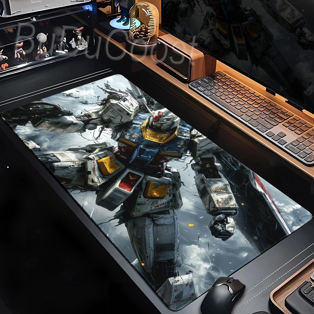 Gaming Accessories For Your Desk - XXLサイズ滑り止めガンダムゲーマーマウスパッド、ゲーミングPCアクセサリー、大型デスクマット、キーボードマウスパッド、テーブルカーペット、マウスパッド、プレイマット ﻿