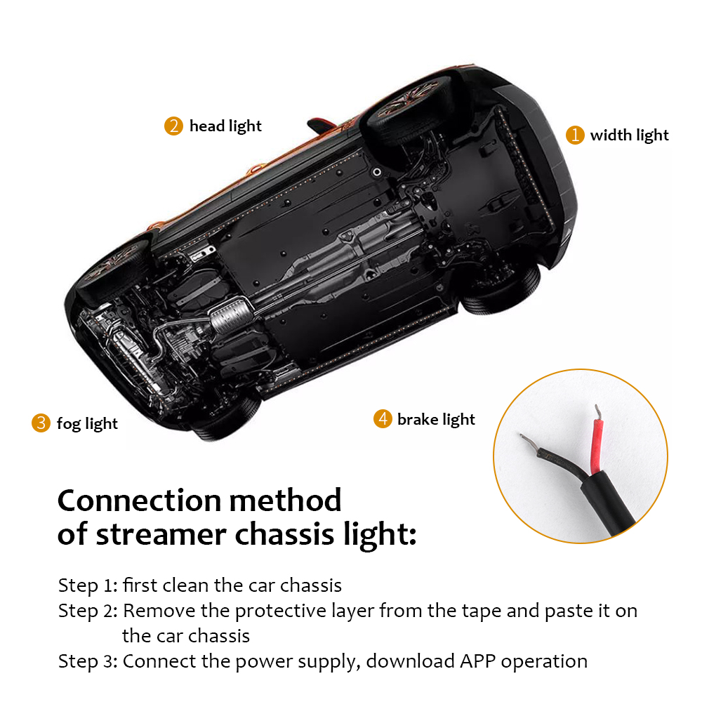 RGBボディワーク用の装飾的なLEDライト,12V,フレキシ - Rgb Hub Sync のレビューと価格