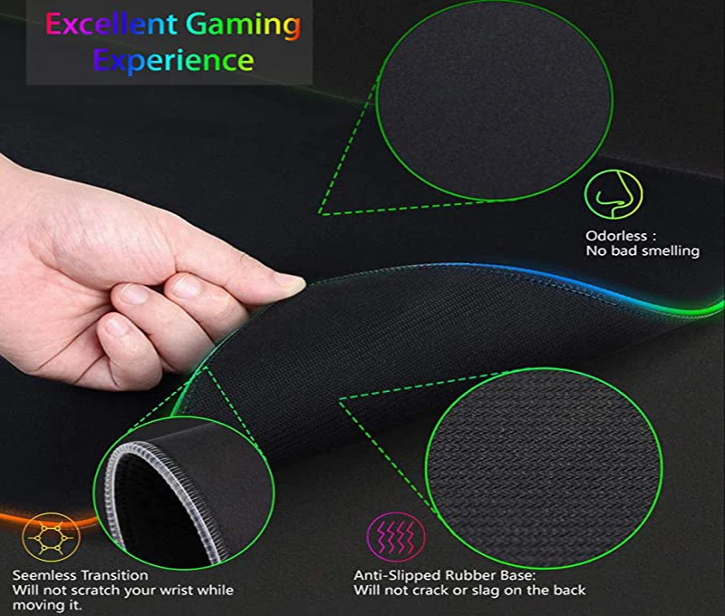 RGB 日本武士レンジャー大型拡張ゲーミングマウスパッド 9 - Gaming Accessories In Japan のレビューと価格