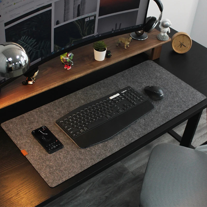ウールフェルトマウスパッドオフィスコンピュータデスクプロテク - Gaming Accessories For Your Desk のレビューと価格