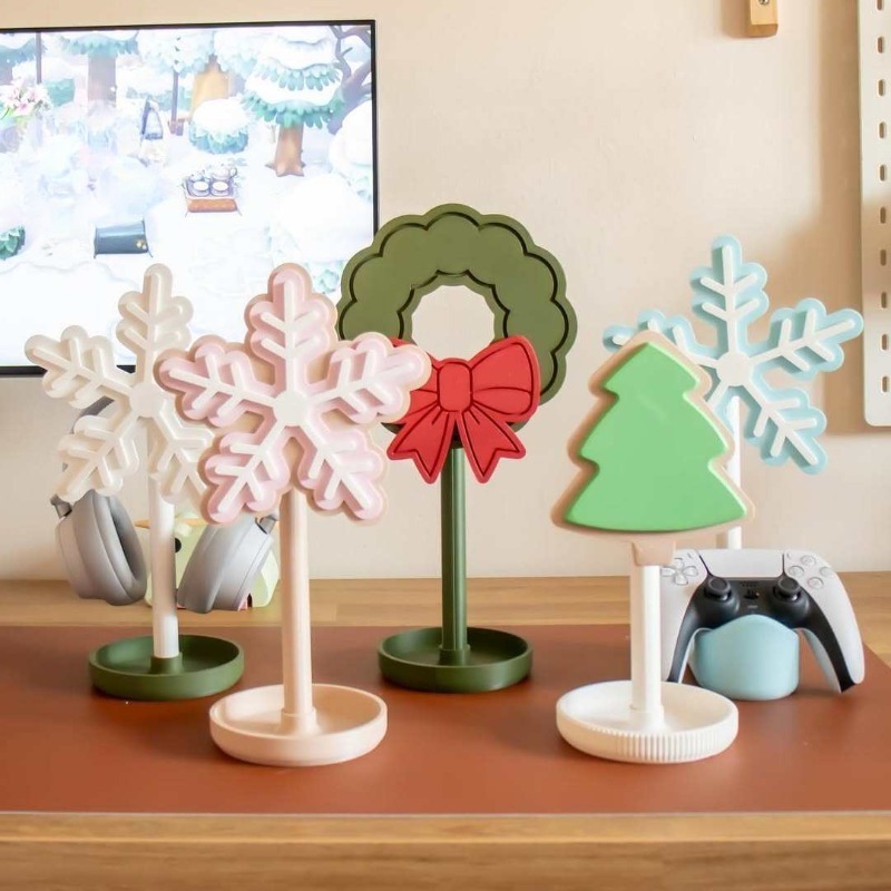 スノーフレークヘッドフォンスタンド 3D プリントかわいいイ - Gaming Accessories Rack のレビューと価格