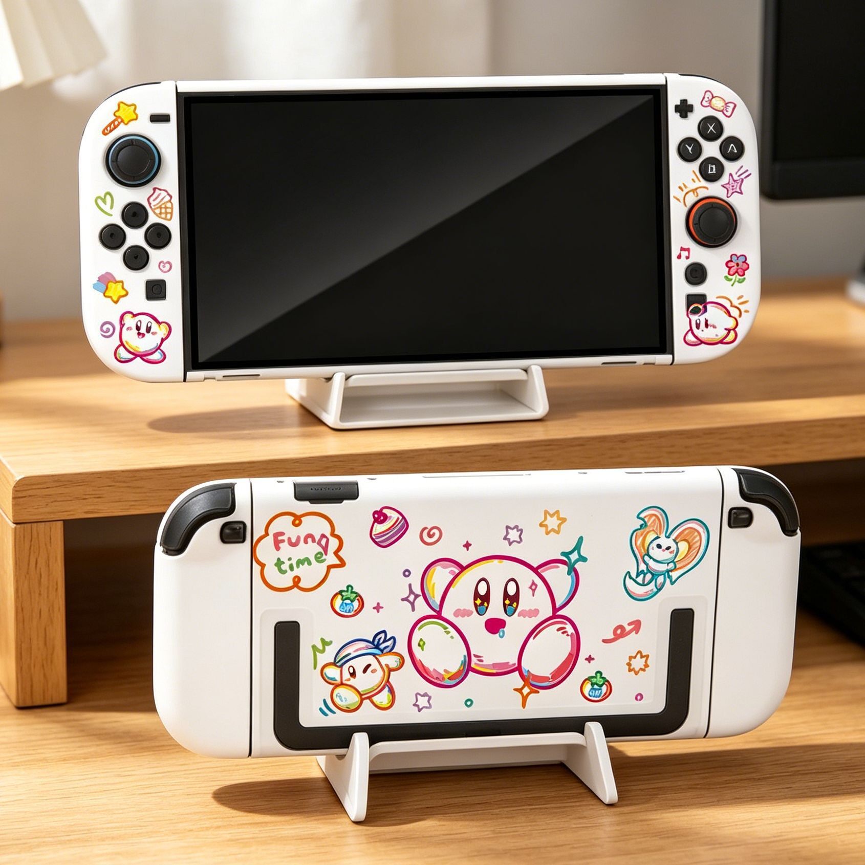 カービィ保護ハードケーススイッチ 2 肌に優しい分割ジョイコ - Gaming Accessories In Japan のレビューと価格