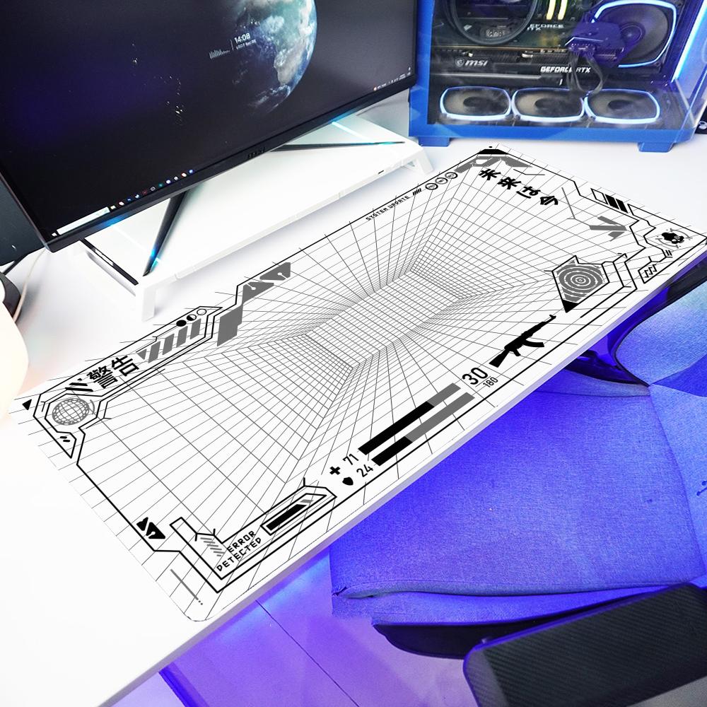 パースペクティブグリッドデスクマット ゲーミングマット パッ - Gaming Accessories For Your Desk のレビューと価格
