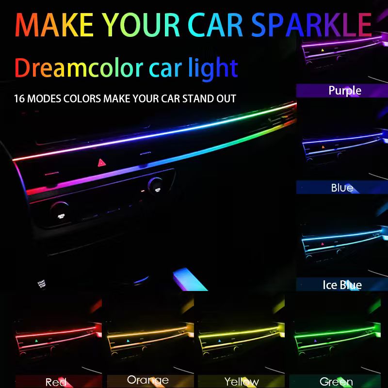 12Vユニバーサルシンフォニー車内アンビエントライトLEDイ - Rgb Hub Sync のレビューと価格