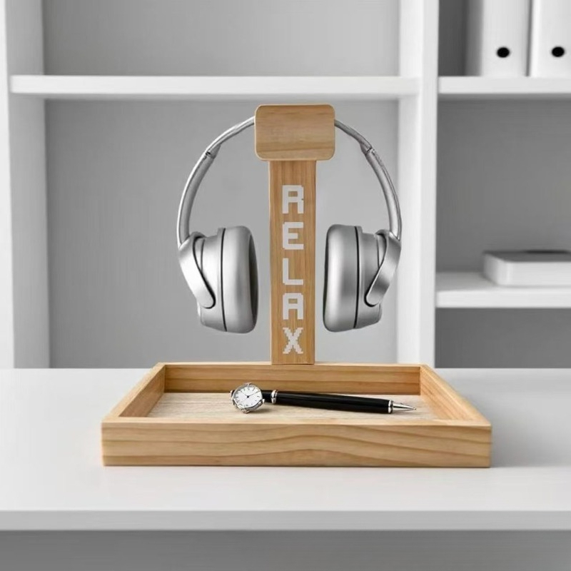 木製ゲーミングヘッドセットスタンド、ヘッドホン＆コントローラ - Gaming Accessories Rack のレビューと価格