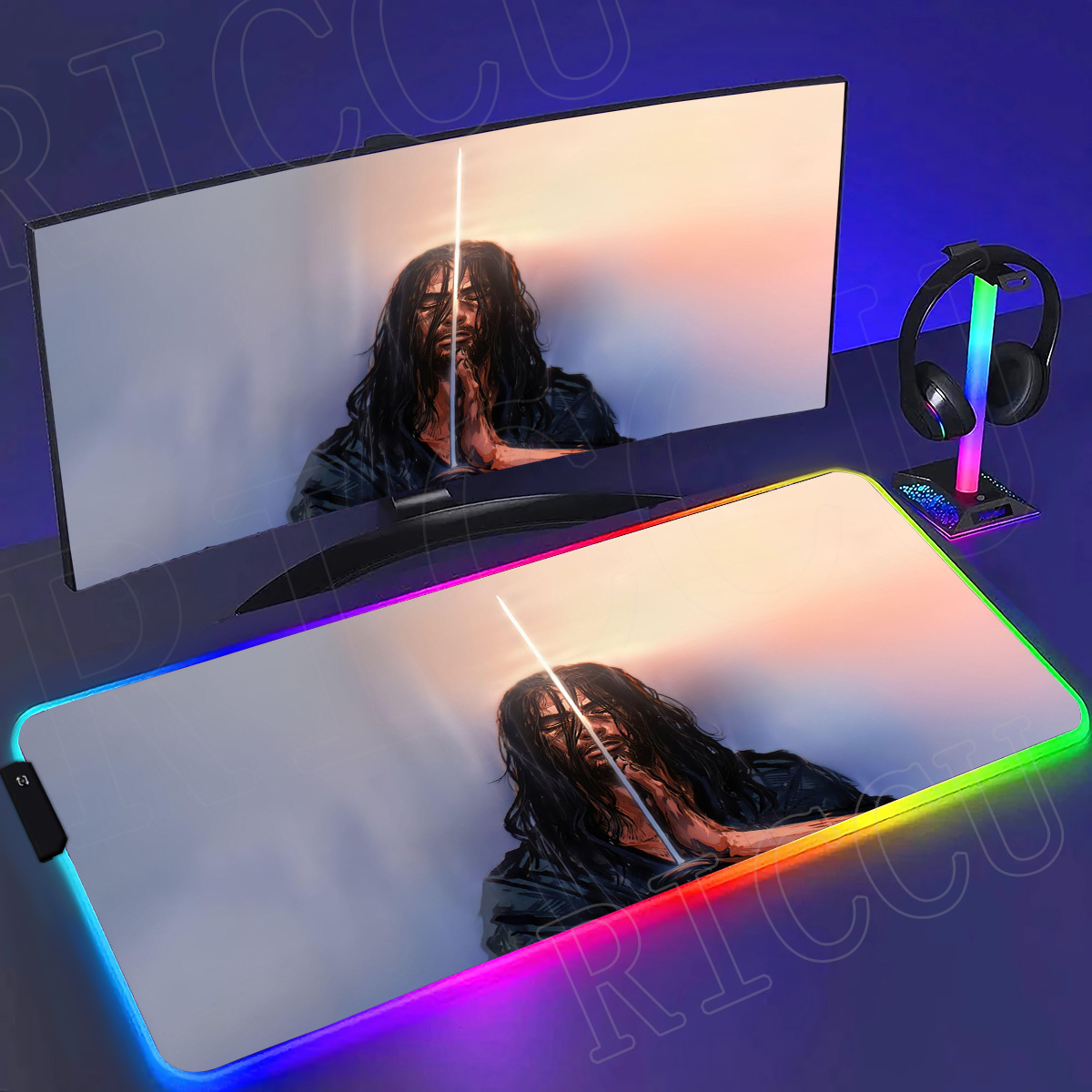 RBG 日本サムライ刀 1000X500MM マウスパッド放 - Gaming Accessories In Japan のレビューと価格